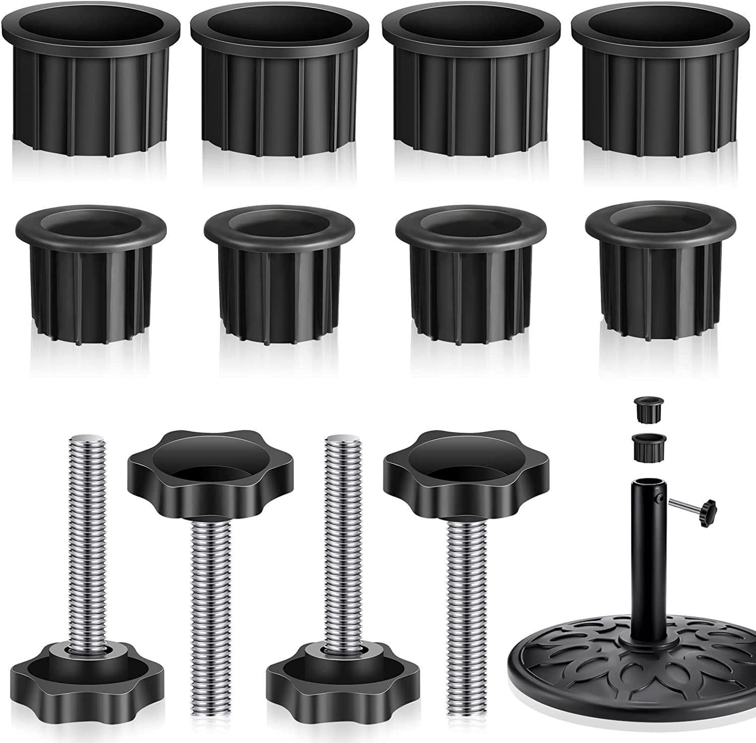 12Pcs Umbrella Base Stand Hole Ring Plug Cover and Cap Umbrella Stand