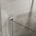 thumbnail image 2 of 34"x72" Pivot Shower Door, 1/4 inch Thick Tempered Glass Swing Shower Door in Chrome Finish, Semi-Frameless Design, 2 of 6