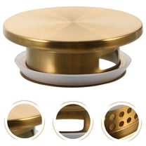 LEORX 2Pcs Pitcher Lid Replacement Easy to Clean Golden Round Stainless Steel for Camping and Home