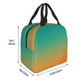 thumbnail image 4 of Kdxio Orange To Teal Gradient1 Print Insulated Lunch Bag,Reusable Tote Lunch Box for Women Men,Leakproof Cooler Lunch Bags for Work Office Travel Picnic, 4 of 6