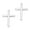 A, variant on 2 Pcs Metal Christ Cross Badge Stickers, Metal Cross for Car, Alloy 3D Individual Car Cross Sticker, Self Adhesive Scratch Covering Metal Cross Auto Emblem Decal