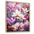 thumbnail image 2 of Designart "Pink White Magnolias Magnolia Euphony II" Floral Floater Framed Wall Decor, 2 of 7