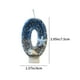 thumbnail image 3 of Vela de cumpleaños número 0 de 2,95 pulgadas con lentejuelas de estrella de mar azul, decoración para tarta de cumpleaños, decoración para boda, fiesta de cumpleaños, 3 of 6