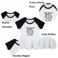 thumbnail image 2 of That Awkward Moment Funny Dresses For Baby, Newborn Babies Skirts, Infant Princess Dress, 0-24M Kids Graphic Clothes (Black Raglan Dresses, 6-12 Months), 2 of 5