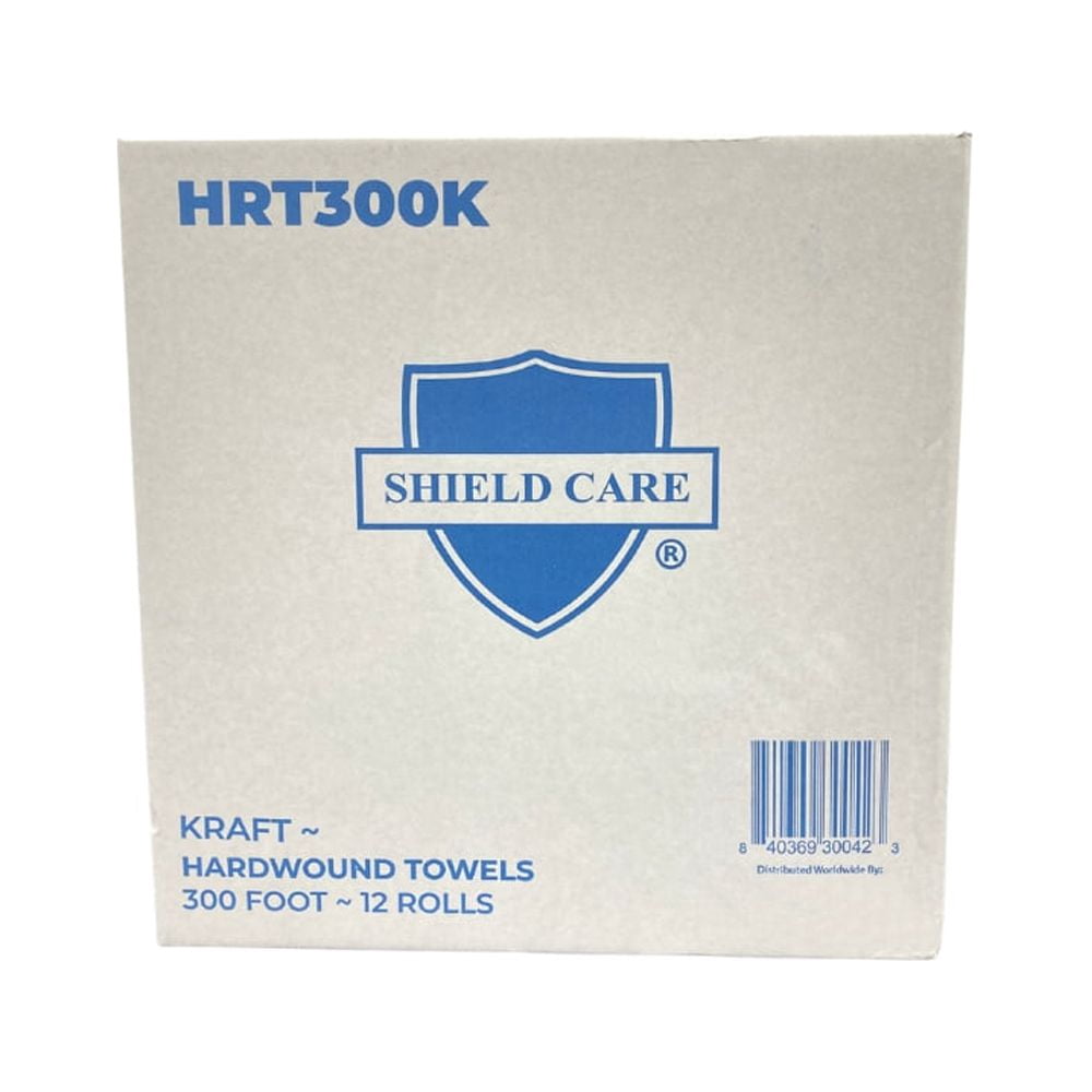 SSBM 8" x 300' 2" Core Hardwound Eco-Friendly Recycled Brown Paper Towel,Heavy-duty Cleaning, 1 Ply, Kraft, 30 Cases/360 Rolls