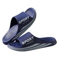 thumbnail image 4 of Mens Slippers,Men Slide Slippers Versatile Comfort Casual Footwear for Indoor Outdoor Daily Leisure Wear,Slippers for Men,Dark Blue,8, 4 of 4