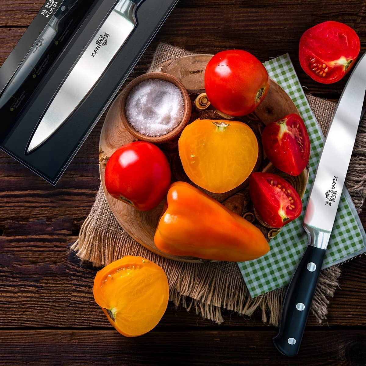 KUMA Paring Knife Pro Bolster Stainless Steel Japanese Kitchen Knives