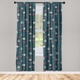 thumbnail image 3 of Ambesonne Christmas Emoji Curtains, Xmas Winter Art, Pair of 28"x84", Dark Teal Pale Seafoam, 3 of 5