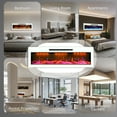 thumbnail image 2 of 51" Electric Fireplace Heater Wall Mount Heating Fireplace Insert Color Changing Flames 750W/1500W Indoor Heater Fire Place, 2 of 6