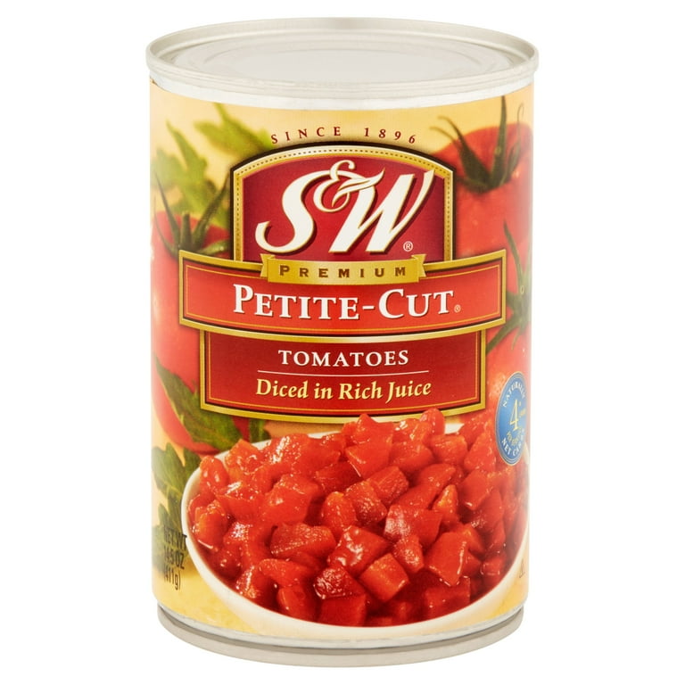 SW Therapy & Rehab Petite Cut Diced Tomatoes 14.5 oz Can Low