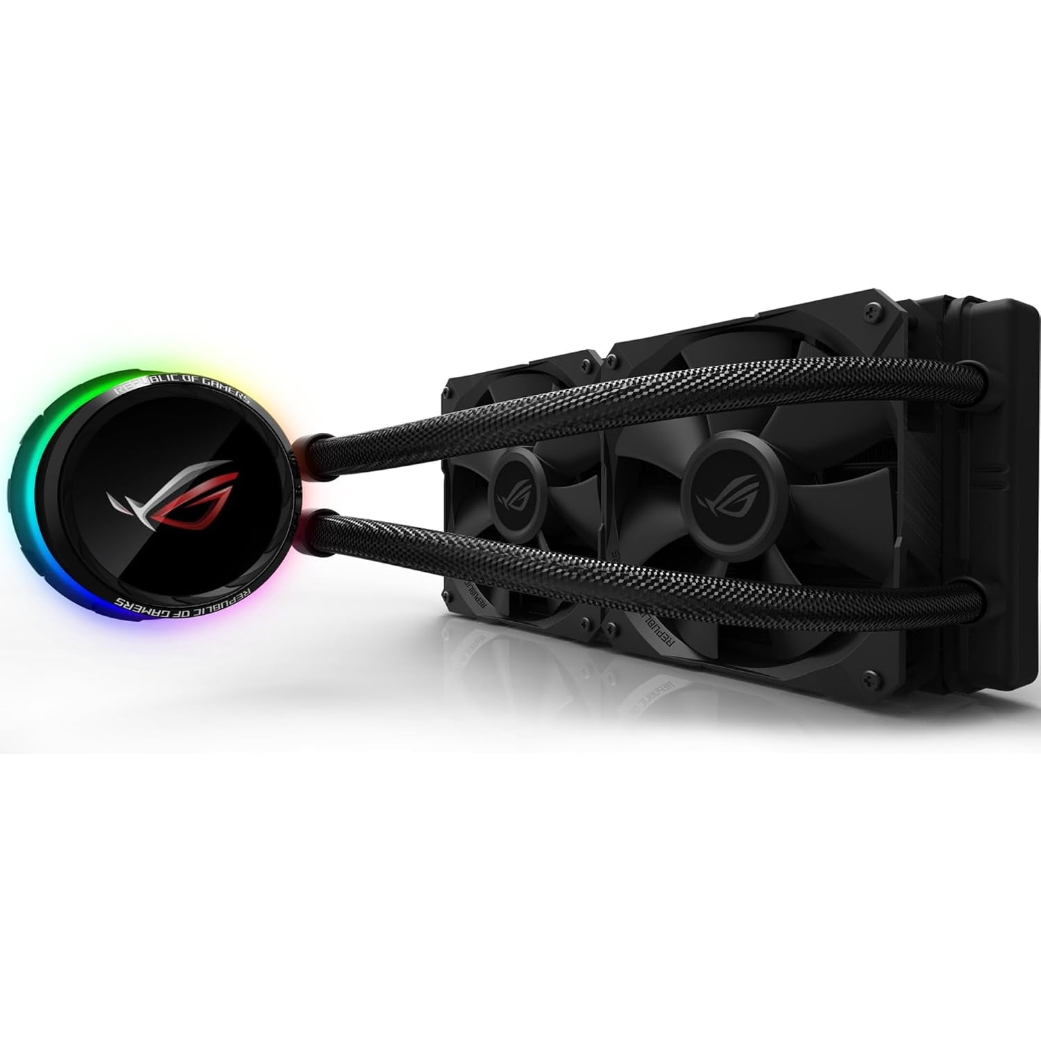 ASUS ROG RYUO 240 RGB AIO Liquid CPU Cooler, 240mm Radiator, Dual 120mm PWM Fans