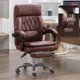 thumbnail image 5 of Genuine leather boss chair business computer office furniture comfortable long periods sitting Ergonomic lunch chair swivel My Lux Decor Round, 5 of 11