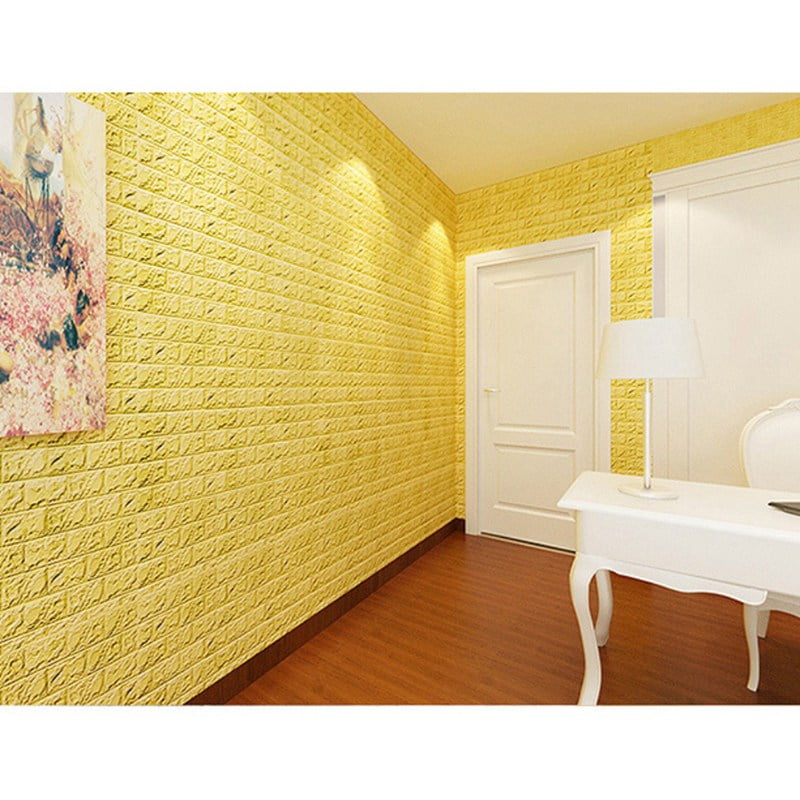 PE Foam 3D Wallpaper Prevently New DIY 3D Brick PE Foam Wallpaper Panels Room Decal Stone Decoration Embossed Home Decor 