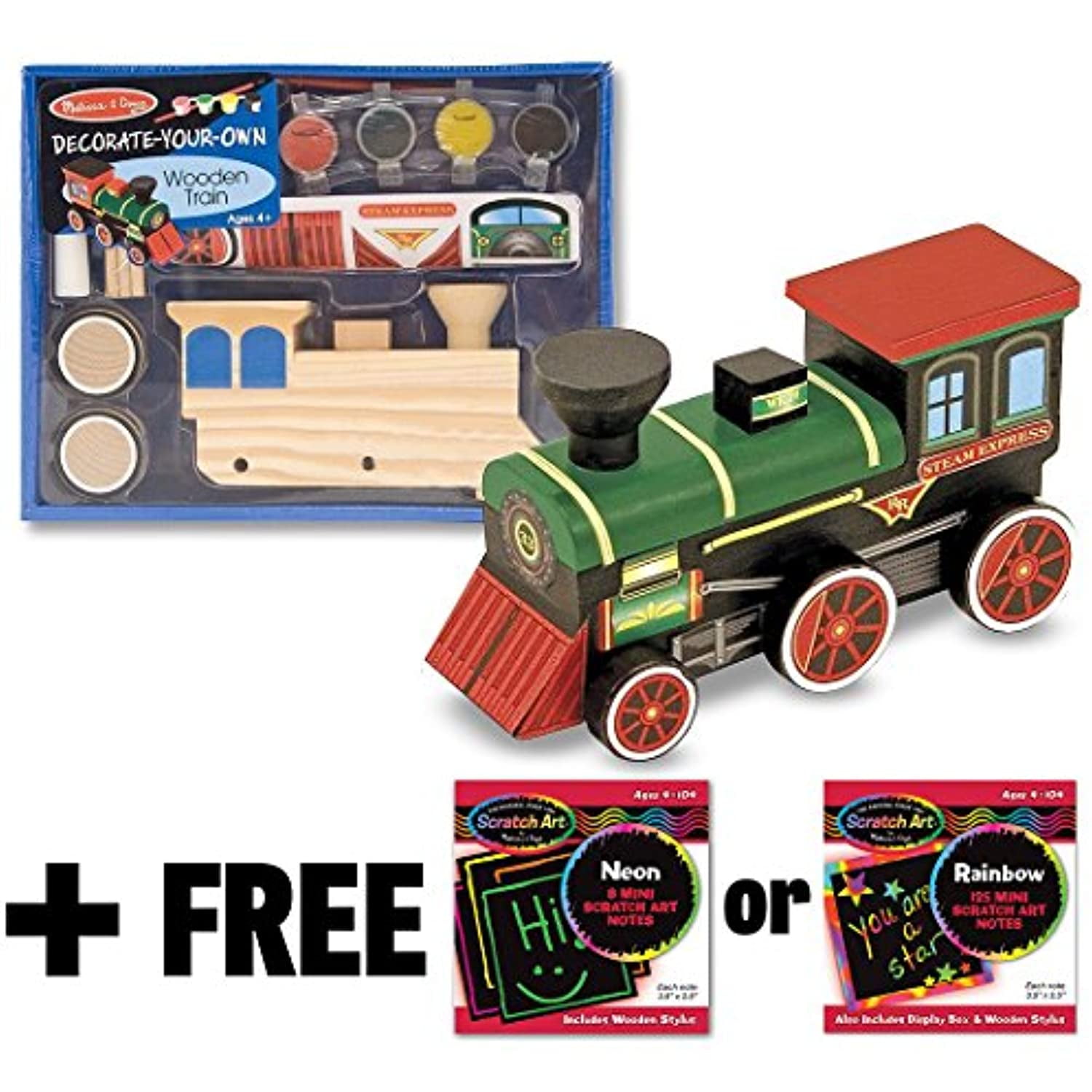 Decorate-Your-Own Wooden Train Set