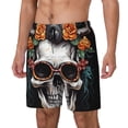 thumbnail image 1 of Balery Flower Horn Skull A Bañador para hombre, shorts de playa de secado rápido con entrepierna y forro de compresión-3X-Large, 1 of 6