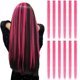 thumbnail image 1 of 12 extensiones de cabello de color rosa fuerte – Clip recto multicolor – Arco iris de 20 pulgadas – Regalos para niños/mujeres – Fiestas de Halloween/Navidad – Destacados, 1 of 5