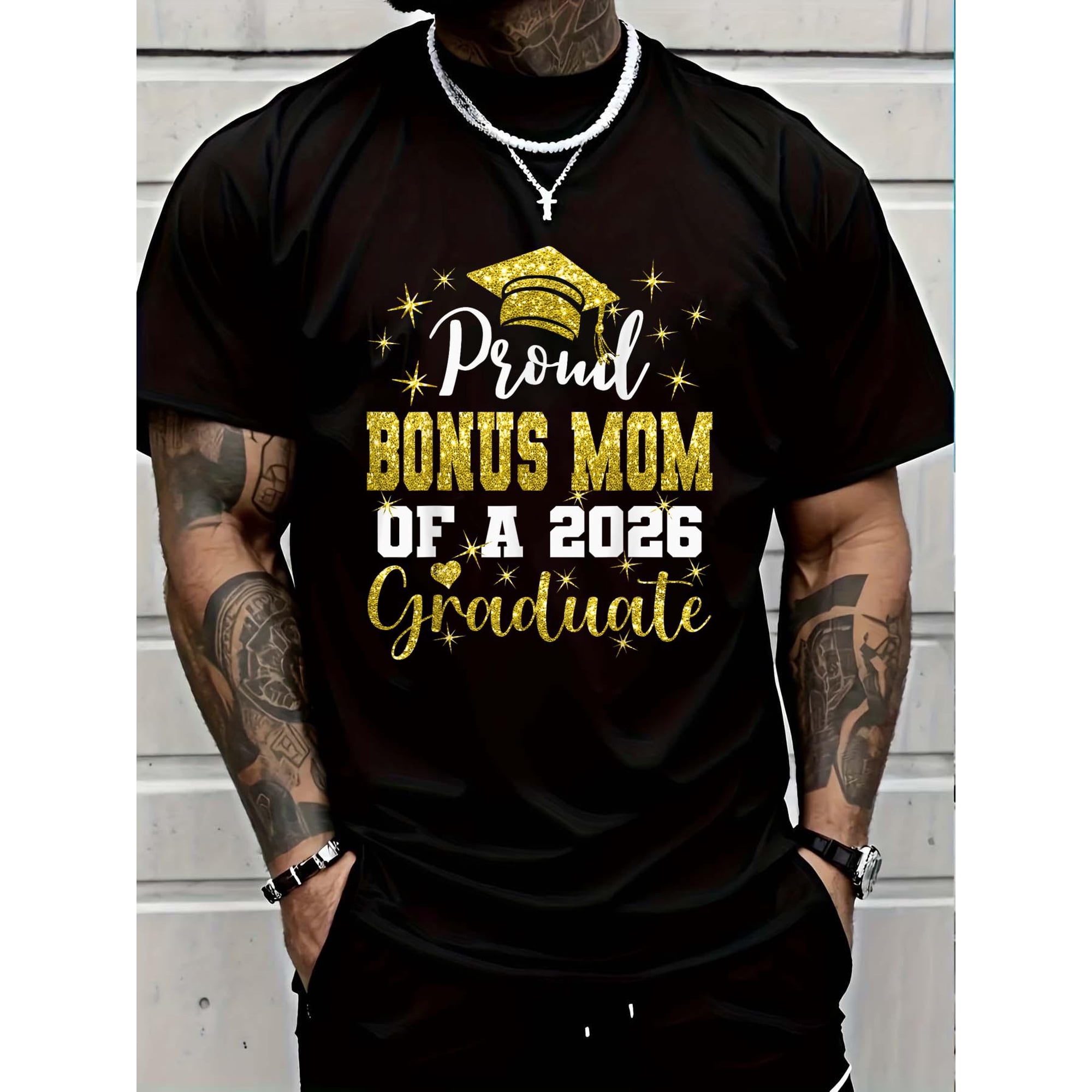 Women's Proud Bonus Mom 2026 Graduate T-Shirt