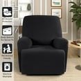 thumbnail image 4 of TAOCOCO Stretch Recliner Chair Slipcovers for Armchair, 4-Pieces Reclining Sofa Cover Black, 4 of 10