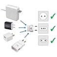 thumbnail image 4 of United States to Indonesia / Bali Travel Power Adapter to Connect North American Electrical Plugs to Indonesian Outlets for Cell Phones, Tablets, eReaders, and More (2-Pack, White), 4 of 5