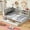 White, variant on Euroco Wood Twin Size Platform Bed with Storage Headboard and Shelves, 2 Drawers Floor Bed for Kids, White