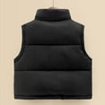 thumbnail image 4 of WOYY Toddler Girls Padded Vest Solid Color Sleeveless Puffer Coat Kids Casual Outerwear, 4 of 9