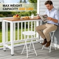 thumbnail image 4 of OROFULL 24 Inch Tall Folding Stool 2 Pack, Heavy Duty HDPE Portable Bar Stool with Carry Handle & Steel Frame for Indoor Outdoor Use, White, 4 of 8