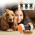 thumbnail image 4 of Dog Treat Dispensing Toy – Interactive Puzzle Slow Feeder Toy for Small & Medium Dogs,Mental Enrichment & Training Game(3"×6",Green), 4 of 5