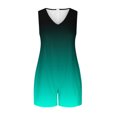 thumbnail image 4 of Lenpel Women's Rompers Casual Loose Sleeveless V Neck Tank Top Short Jumpsuits with Pockets Summer Beach Vacation Outfits, 4 of 4
