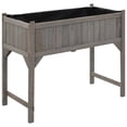 thumbnail image 6 of vidaXL 43.3"x21.3"x47.2" Solid Fir Wood Planter Boxes with Greenhouse, 6 of 12