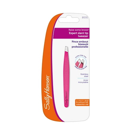 Sally Hansen Raise Some Brows-Slant Tip Tweezer with Platform, Eyebrow Tweezers ,Tweezers, Pointed Tweezers, Grasp Hairs Firmly and Securely