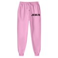 thumbnail image 4 of Women's 2 Piece Sweatsuits Long Sleeve Jesus Letter Print Christian Hooded Pullover Tops and Jogger Pant Casual Fall Comfy Fashion Tracksuit Sets, 4 of 6