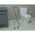 thumbnail image 3 of Homestock Coastal Cool Satin Stainless Steel Left Handed Floor To Wall Grab Bar And Cover Flange - Size:33"X30", 3 of 3