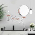 thumbnail image 5 of TQ-210 7 Inch 1X / 10X Magnification Double Sided Makeup Mirror Wall Mounted Retractable Folding Vanity Mirror, 5 of 5