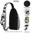 thumbnail image 3 of Crossbody Sling Backpack for Women Men Black Silhouette Dolphins Shoulder Sling Crossbody Casual Chest Bag for Travel Sports Running Hiking, 3 of 5