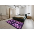 thumbnail image 4 of Ahgly Company Indoor Square Patterned Dark Purple Area Rugs, 6' Square, 4 of 6
