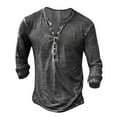 thumbnail image 3 of Tosmy Mens T Shirt Mens Summer Fashion Casual Fasten 3D Digital Printing T Shirt Long Sleeve Top Mens Vintage Tee Shirts, 3 of 4