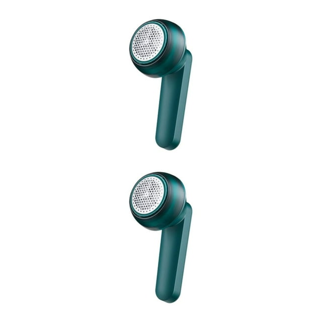 Guardoinrt ABS Rechargeable Electric Lint Remover With Mesh Protective Cover For Clothing - Portable Green 5 blades 2Set