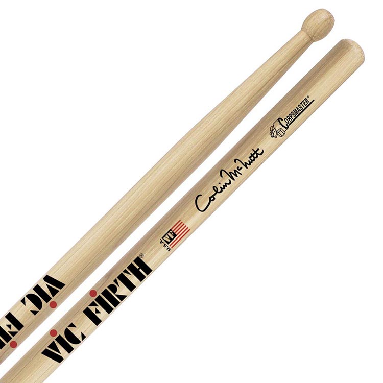 Vic Firth Corpsmaster Signature Snare Sticks Colin McNutt with Vic Firth American Classic 2B Drumsticks - image 2 of 3