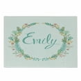 thumbnail image 1 of Emily Cutting Board, Composition of Popular English Girl Name with Vintage Design Inspirations Leaves, Decorative Tempered Glass Cutting and Serving Board, Small Size, Multicolor, by Ambesonne, 1 of 1