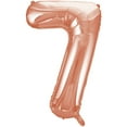 thumbnail image 2 of Unique Industries Foil Big Number 7 Shaped 34.0" Bronze Solid Print Party Balloon, 2 of 4