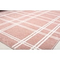 thumbnail image 6 of Isaac Mizrahi Jaxon CM15A Pink Plaid Geometric Contemporary Pink Area Rug, 2'6" x 8', 6 of 6