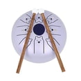 thumbnail image 1 of Labymos Tambour à Langue en Acier 5,5 Pouces 8 Notes C Key Handpan Tambour Motif Zodiaque Chinois Réservoir Instrument de Percussion avec Sac Mallets de Musique (Motif Chien & Couleur Violet Clair), 1 of 7