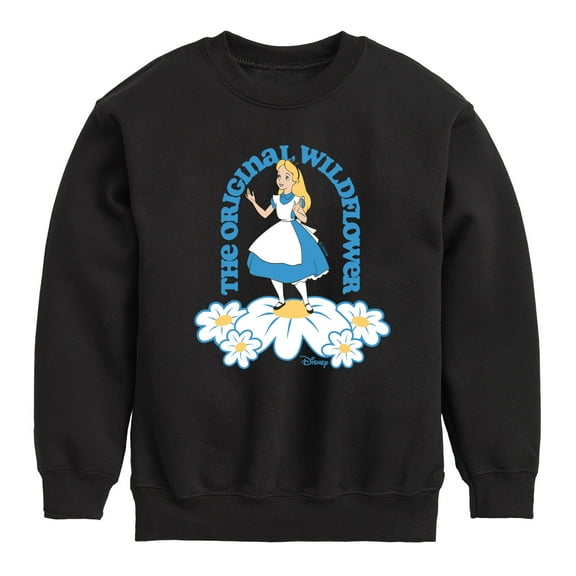 Disney - Alice In Wonderland - The Original Wildflower - Toddler & Youth Crewneck Fleece Sweatshirt