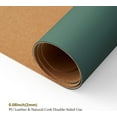 thumbnail image 2 of Dual-Sided Desk Pad, Leather Desk Mat, Natural Cork Desk Pad Protector, Large Mouse Pad for Desk, Waterproof Desk Blotter Pad, Desk Writing Pad for Office Work/Home (23.6"x11.8"), 2 of 4