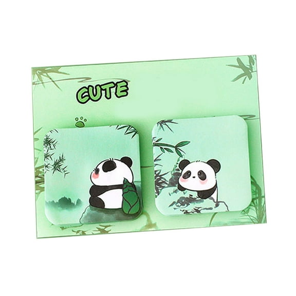 Cartoon Panda Notes 60Sheets Adheive Note Paper 50x50mm Small Notepads Pocket Memo Pad for Writing Journaling