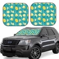 thumbnail image 6 of Kdxio Lemon Blue Print 2-Piece Sun Shade Front Windshield - Foldable Car Front Window Sunshades for Most Sedans SUV Truck, 6 of 6