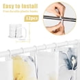 thumbnail image 4 of Ikfashoni Yellow Flowers Shower Curtain with Hooks, 13pc Waterproof Fabric Bathroom Curtain, 72"X72", 4 of 7