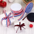 thumbnail image 4 of Uxcell 1" Red White Blue Striped Grosgrain Ribbon 25 Yard Polyester Stripe Ribbon, 4 of 6