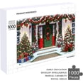 thumbnail image 4 of Christmas Puzzle 1000 Pieces Jigsaw Puzzles for Adults Or Childen,20"x30" Large Puzzle Decoration for Family Party Holiday, Multicolor Winter Scene with Snowman Puzzle, 4 of 8