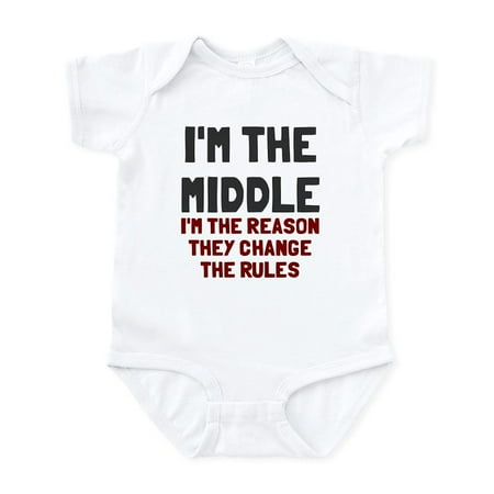 

CafePress - I m The Middle Change Rules Infant Bodysuit - Baby Light Bodysuit Size Newborn - 24 Months